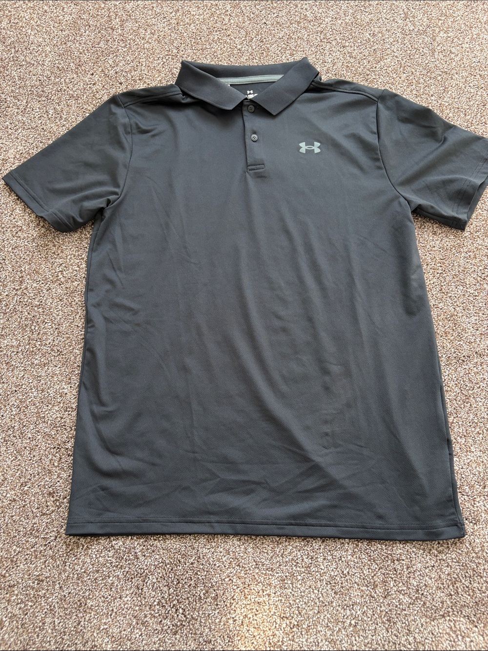 Youth Under Armour Black Performance collared shirt